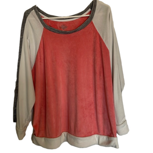 *BIN* WAYLAND Lightweight Sweatshirt, Women’s L, Pink/Coral Gray